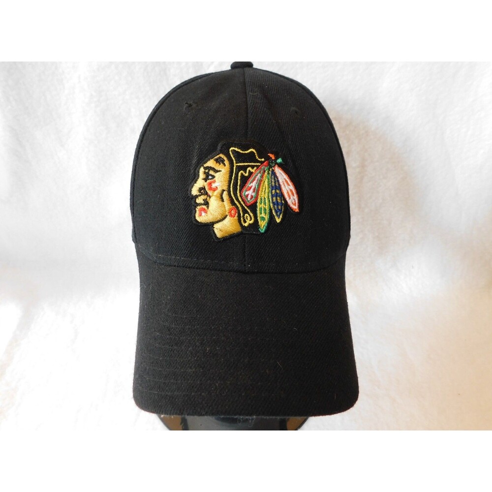Chicago Blackhawks NHL Reebok Black Baseball Cap Hat Adjustable